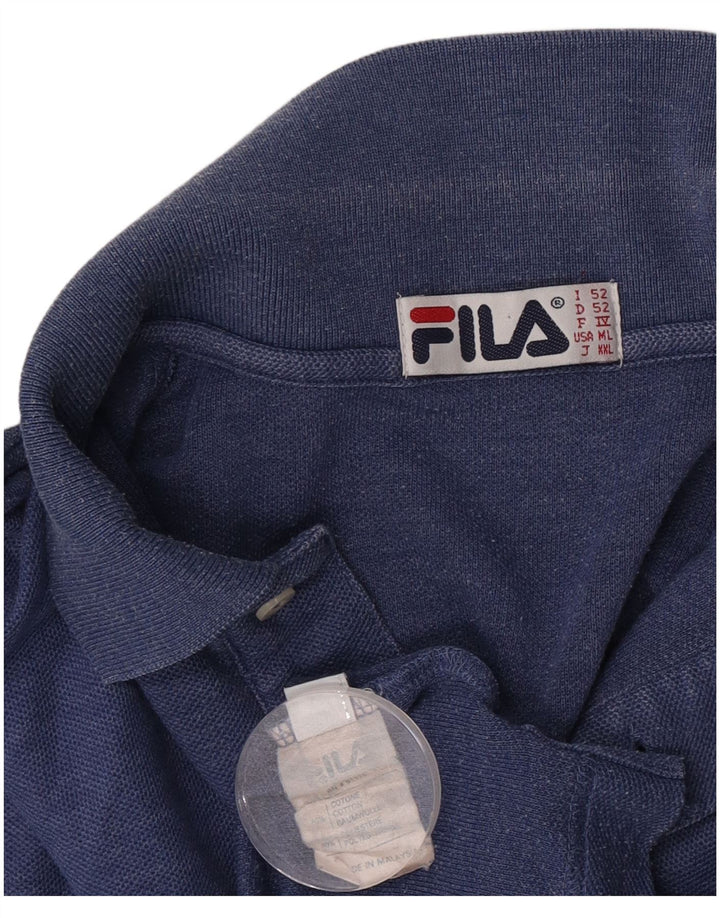 Męska koszulka polo Fila IT 52, duża, niebieska, bawełniana