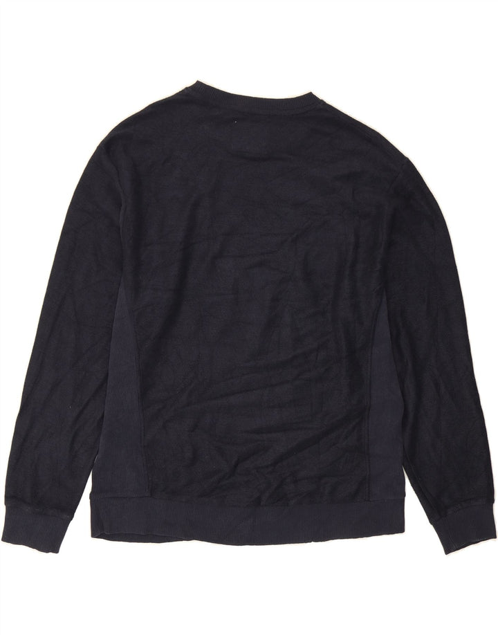 SUPERDRY Womens Oversized Sweatshirt Jumper UK 8 Small Navy Blue Cotton Vintage Superdry and Second-Hand Superdry from Messina Hembry 