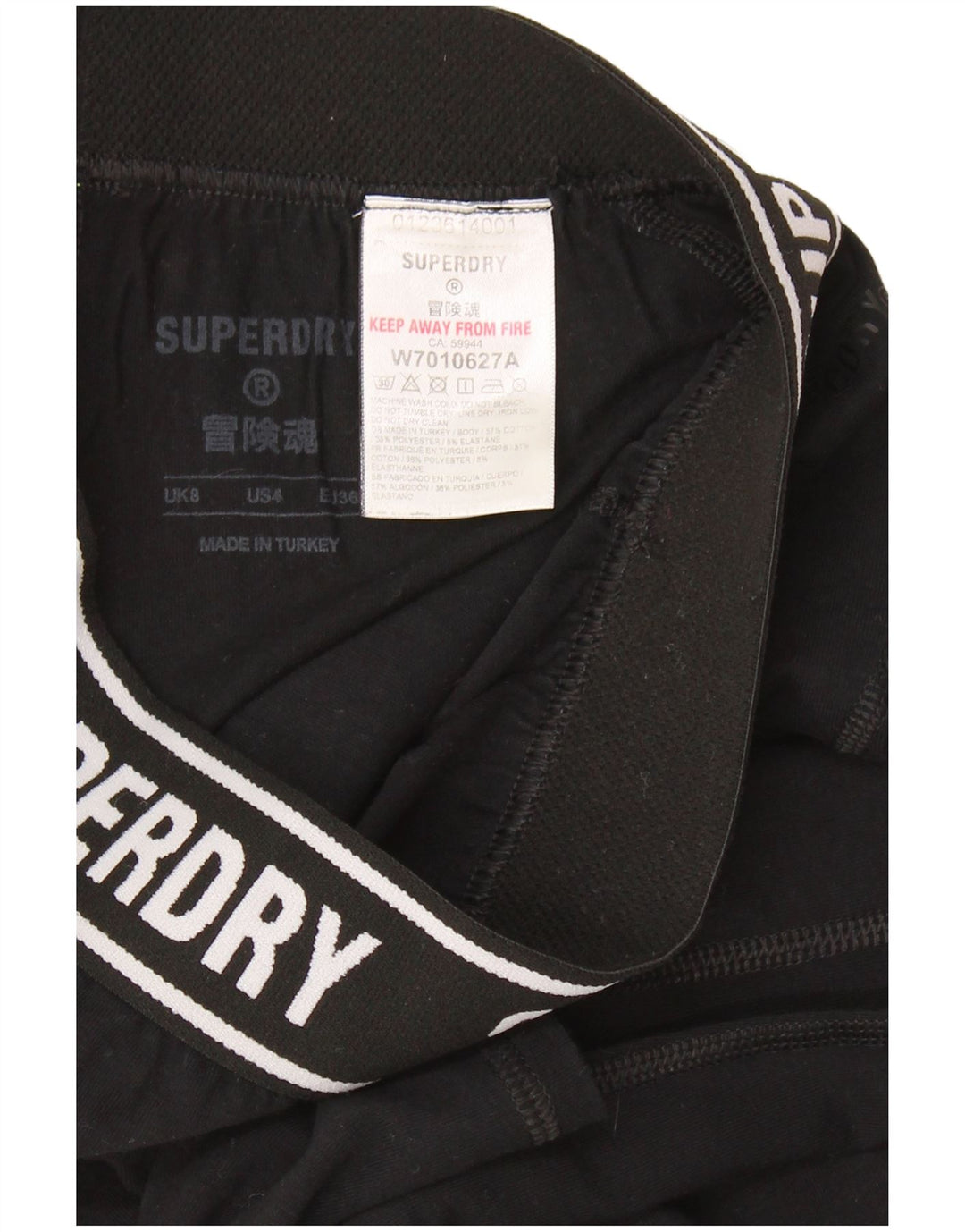 Damskie legginsy SUPERDRY Graphic UK 8 Small, czarne, bawełniane