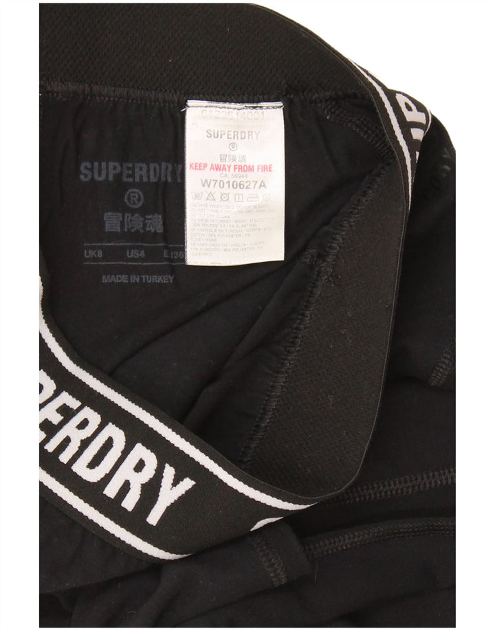 Damskie legginsy SUPERDRY Graphic UK 8 Small, czarne, bawełniane