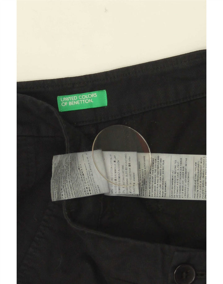 Damskie spodenki Chino Benetton UK 12 Medium W32 Czarne