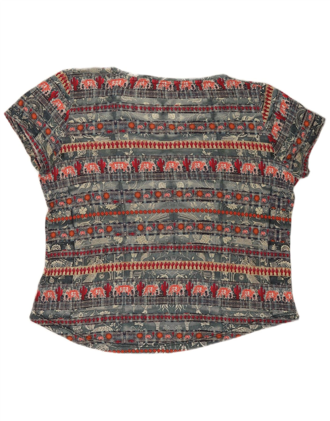 Damska koszulka graficzna DESIGUAL Top UK 20 2XL Szara wiskoza