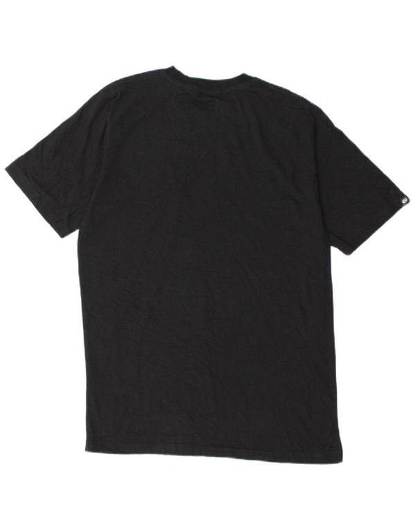 Chłopięcy T-shirt Quiksilver o nowoczesnym kroju z grafiką, 15-16 lat XL, czarna bawełna