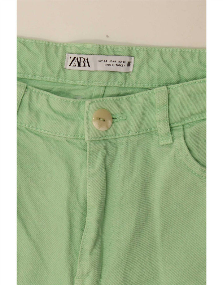 Damskie proste dżinsy Zara EU 40 Medium W30 L26 Zielona bawełna