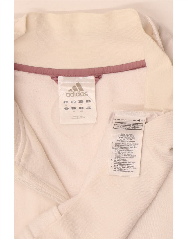 Damska kurtka dresowa Adidas UK 16, duża, biała bawełna