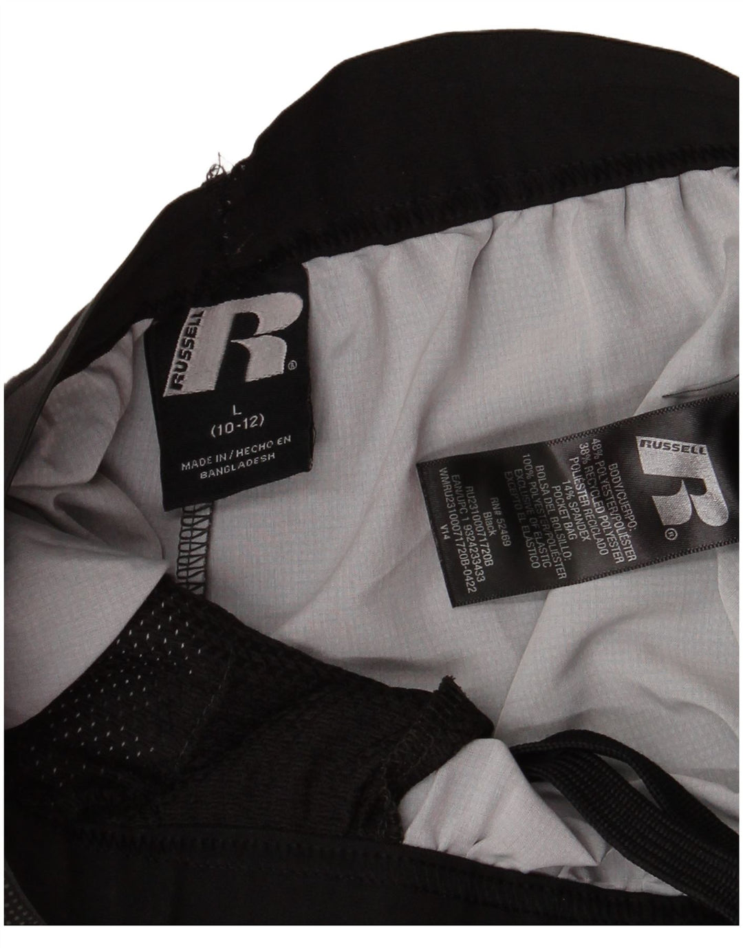 Chłopięce spodenki sportowe RUSSELL ATHLETIC 10-11 lat, duże, szare, z blokami kolorów