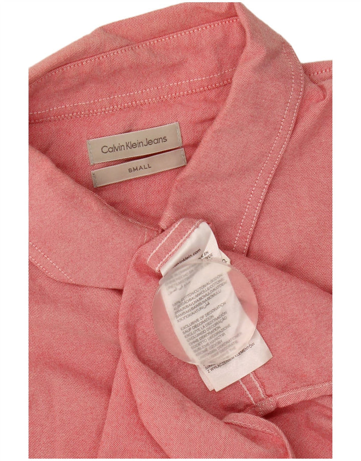 Koszula męska Calvin Klein Jeans, mała, różowa, bawełniana