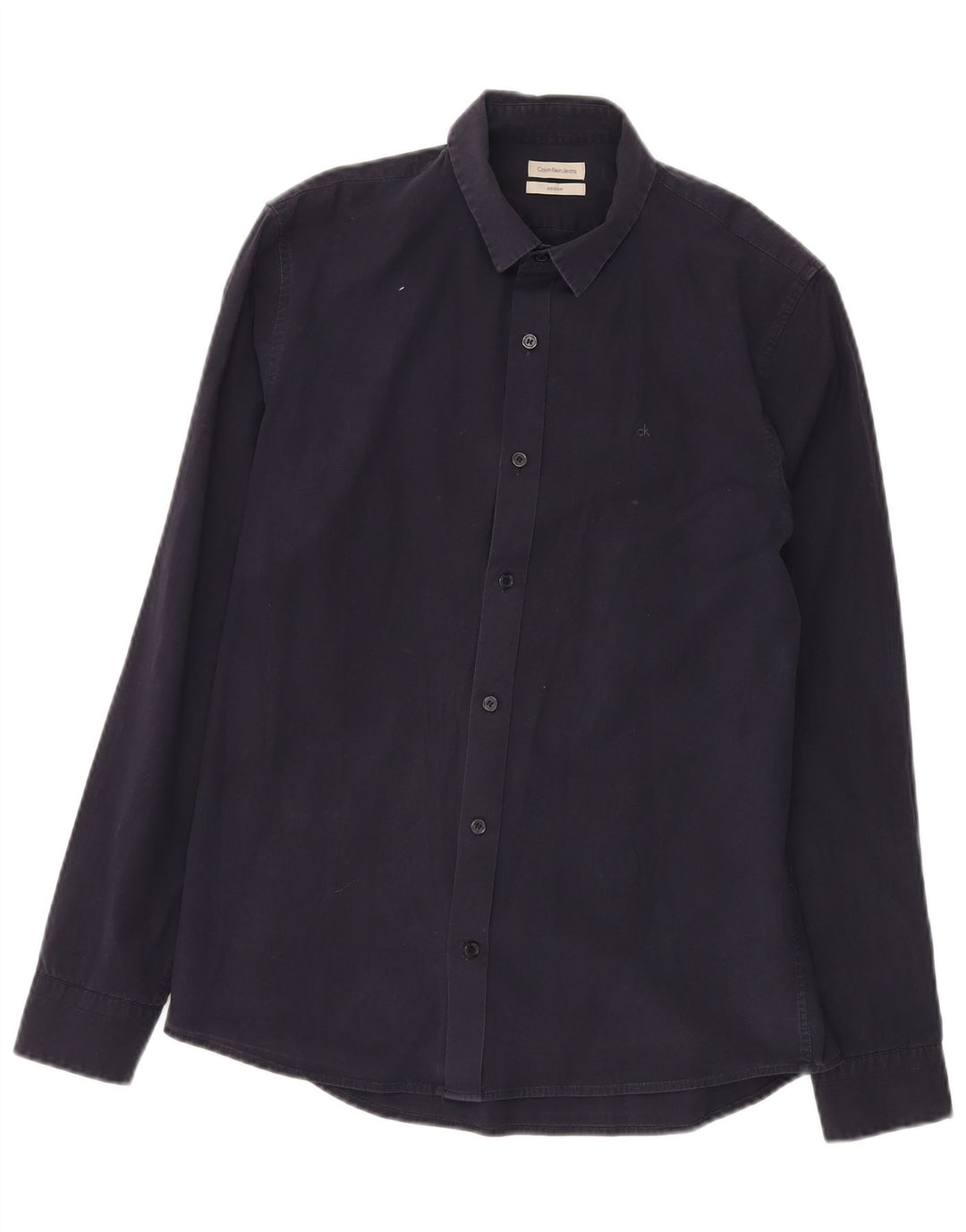 Koszula męska CALVIN KLEIN JEANS, średnia, granatowa, bawełniana