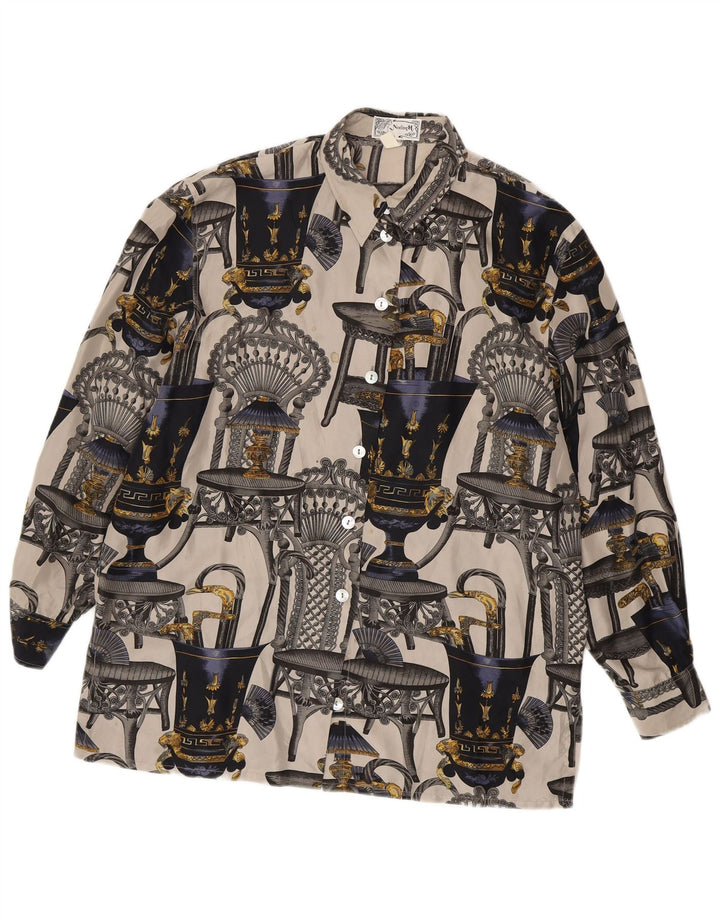 Bluzka damska Nadine H z abstrakcyjnym wzorem UK 14, duża, wielobarwna