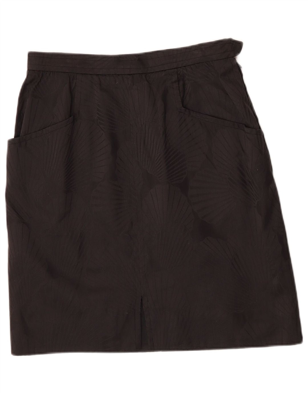 Damska prosta spódnica Saint Laurent IT 42 Medium W30 Czarna, kwiatowa projektantka