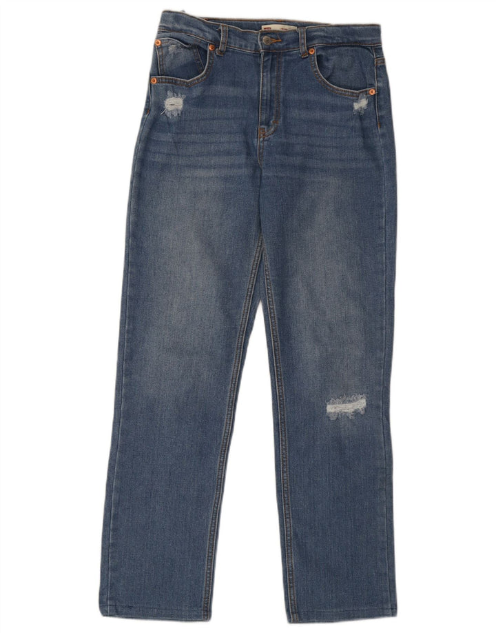Damskie jeansy Levi's Low Pro Distressed Straight W28 L28 Niebieskie