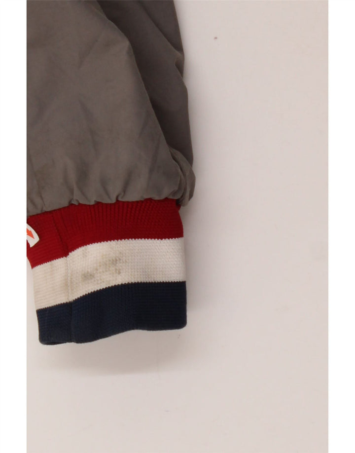 Męska kurtka bomber z grafiką NORTH SAILS UK 42 XL Szary poliamid z blokami kolorów