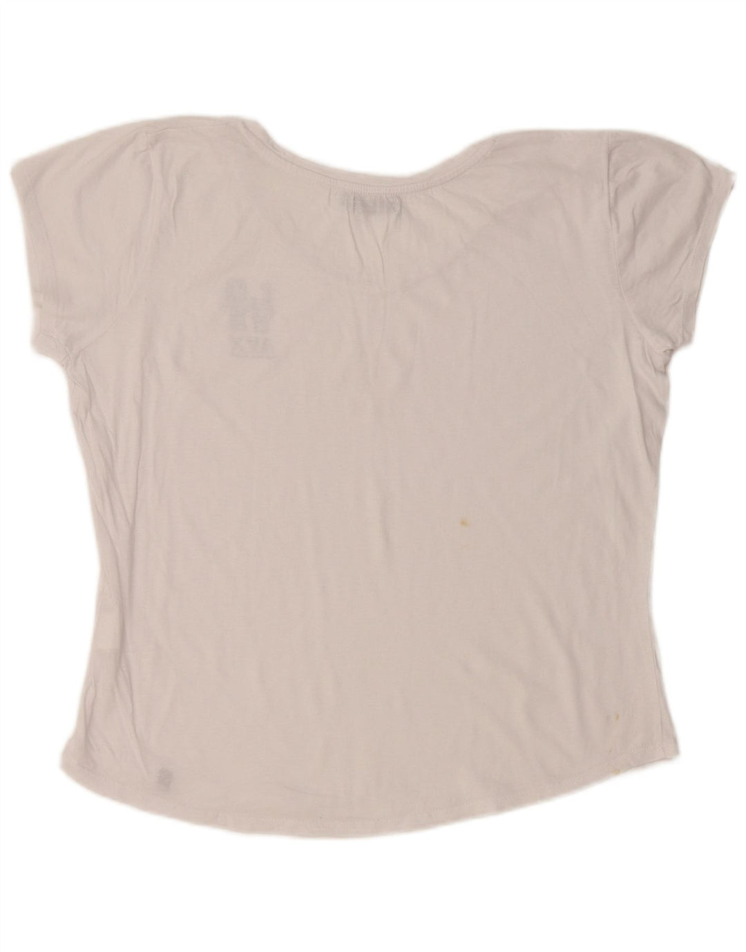 Damska koszulka z krótkim rękawem AVIREX z grafiką, UK 22 2XL, biała bawełna