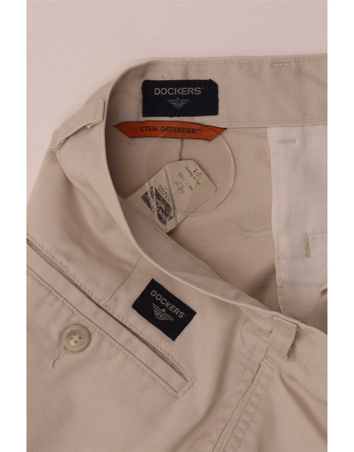 Męskie spodenki chino o regularnym kroju Dockers W34, duże, beżowe, bawełniane