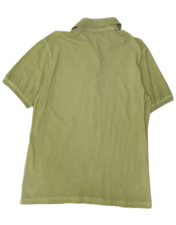 Męska koszulka polo z grafiką BEST COMPANY, średnia zielona bawełna