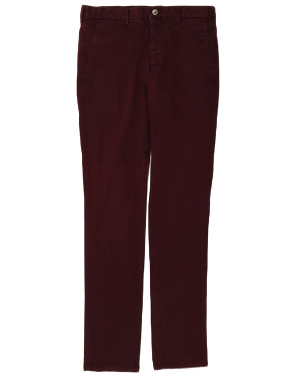 Spodnie męskie Zara Skinny Chino EU 36 XS W29 L32 Burgundowe