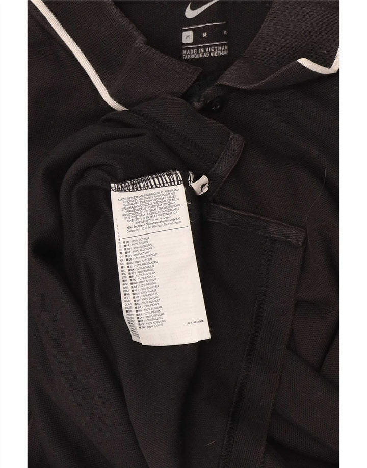 Męska koszulka polo NIKE, bawełniana, w średnie czarne paski
