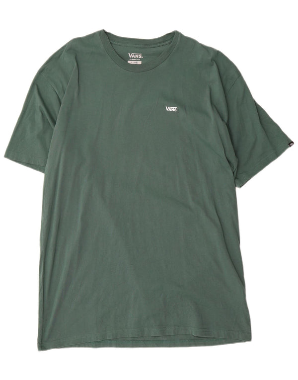 Męska koszulka t-shirt Vans o klasycznym kroju, XL, zielona, bawełniana