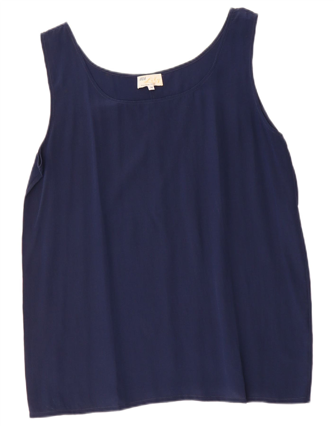 Top damski w stylu vintage, kamizelka UK 14, średni granat