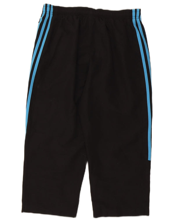 Damskie spodnie dresowe Adidas Capri UK 10, małe, czarne, poliestrowe
