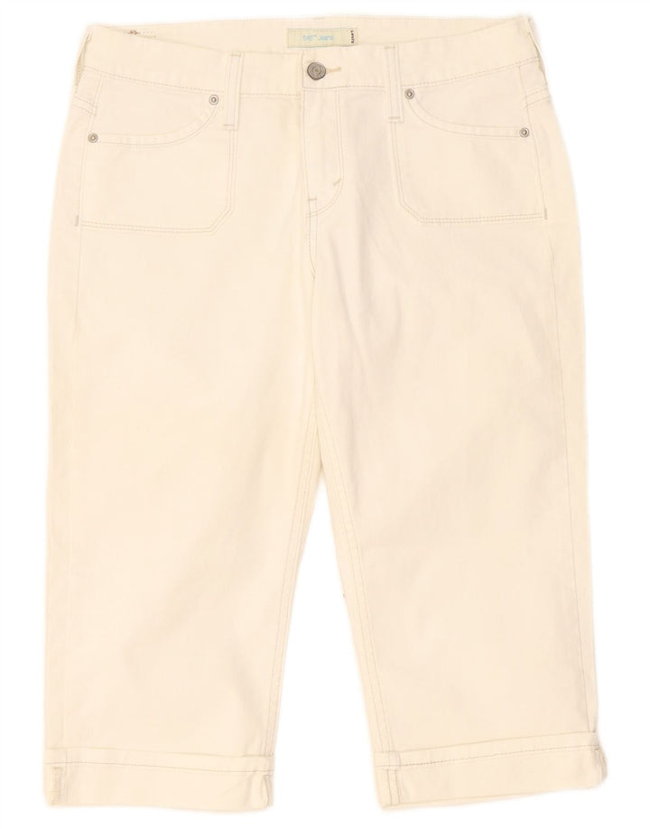 Damskie jeansowe bermudy Levi's US 8 Medium W32 Biała bawełna