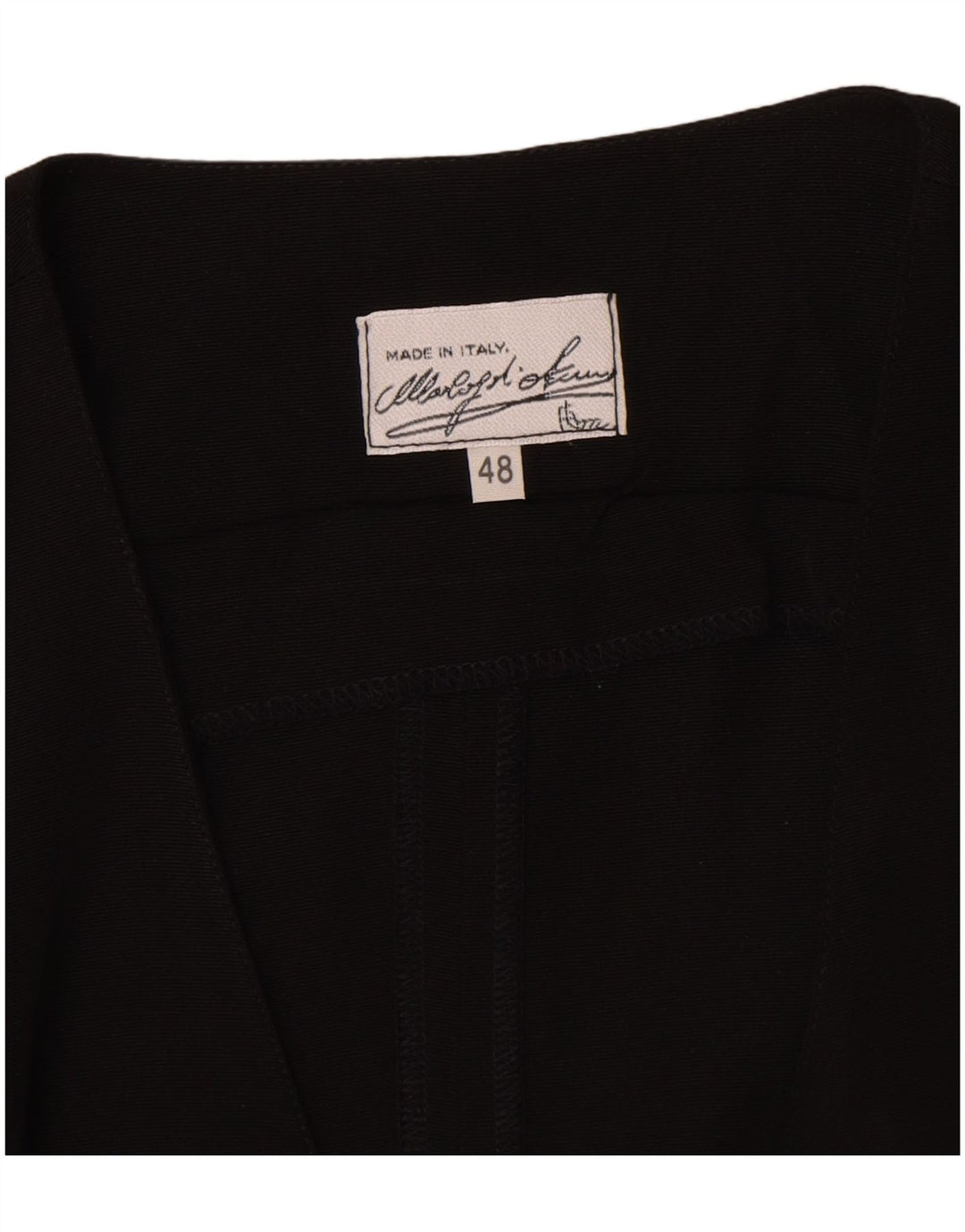 Vintage damska marynarka z krótkim rękawem, zapinana na 3 guziki IT 48 XL, czarna w kropki