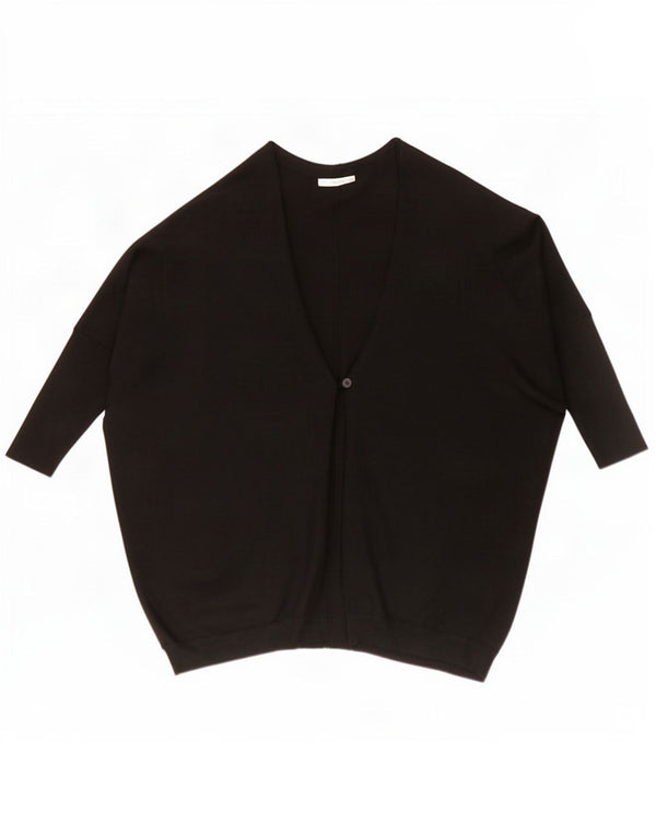 Damski sweter oversize Zara UK 14 Średni czarny wiskoza