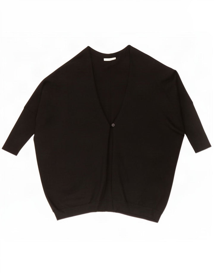 Damski sweter oversize Zara UK 14 Średni czarny wiskoza