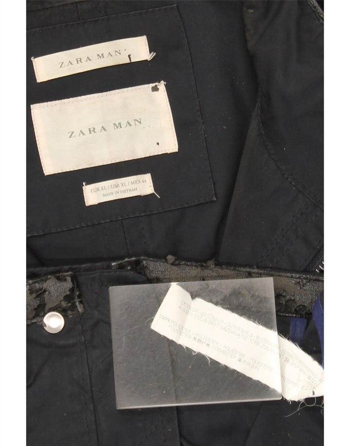 Męska kurtka użytkowa Zara UK 42 XL, granatowa, poliester