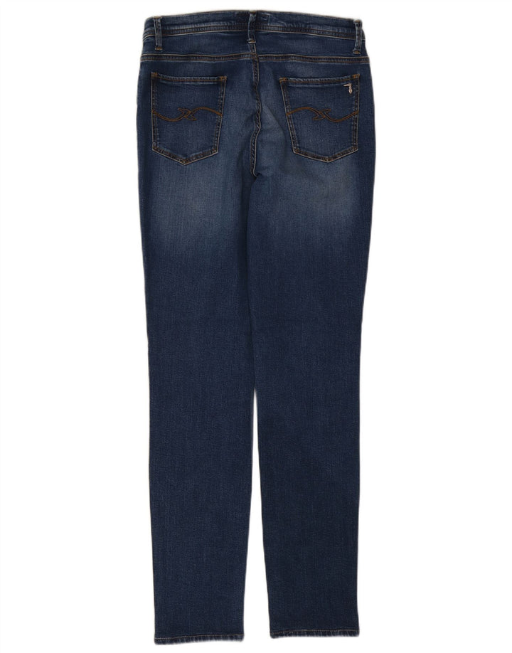Damskie jeansy slim fit Trussardi W30 L30 Niebieskie bawełniane