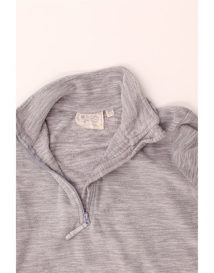 MOUNTAIN WAREHOUSE Womens Zip Neck Fleece Jumper UK 4 XS  Grey Polyester Vintage Mountain Warehouse and Second-Hand Mountain Warehouse from Messina Hembry 