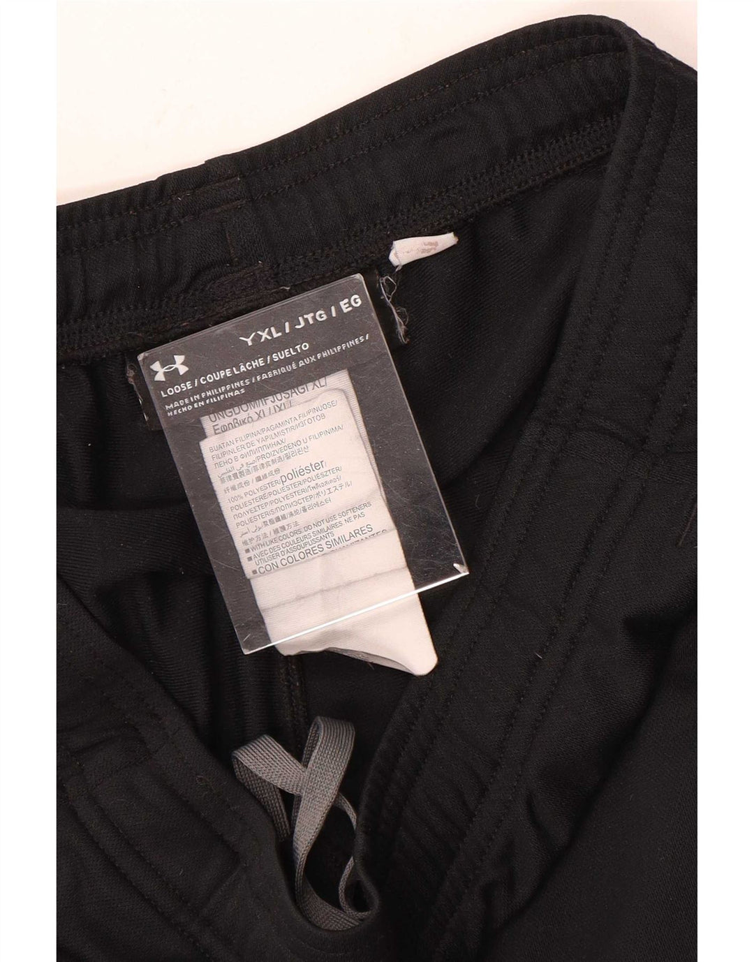Spodnie dresowe chłopięce Under Armour 13-14 lat XL, czarne, poliestrowe