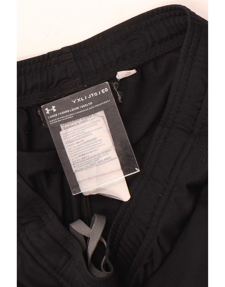Spodnie dresowe chłopięce Under Armour 13-14 lat XL, czarne, poliestrowe