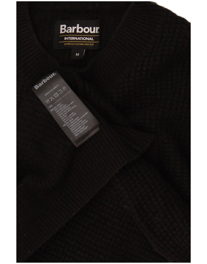 Damski sweter z golfem Barbour, średnia czarna wełna