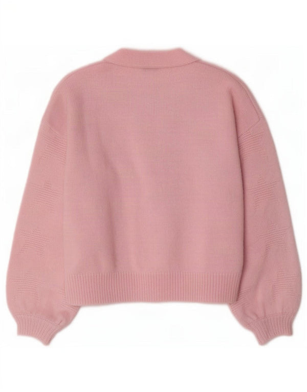 Sweter damski oversize Oliver Bonas UK 10, mały, różowy, akrylowy