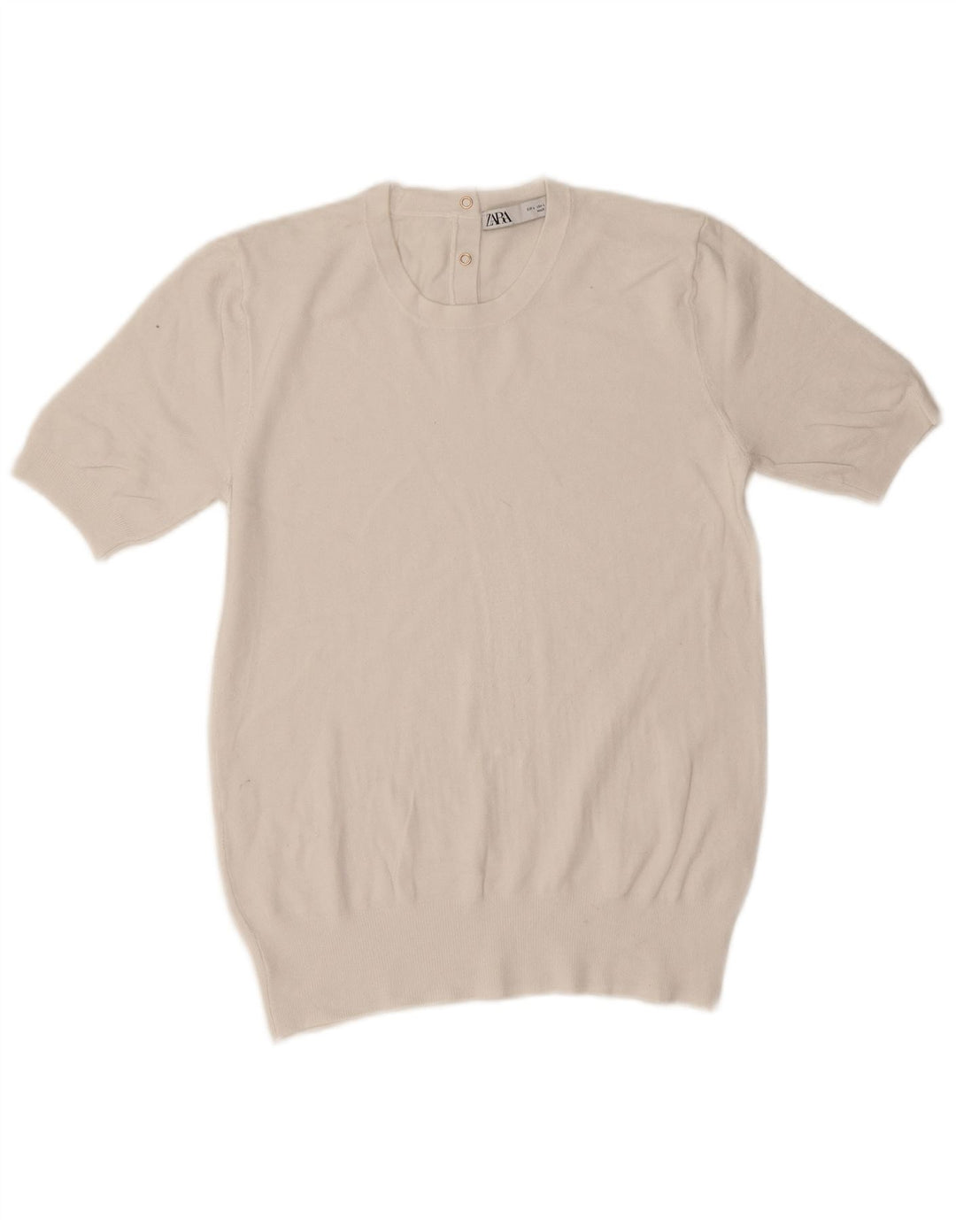 Bluzka damska Zara Top UK 14 Large Biała Wiskoza