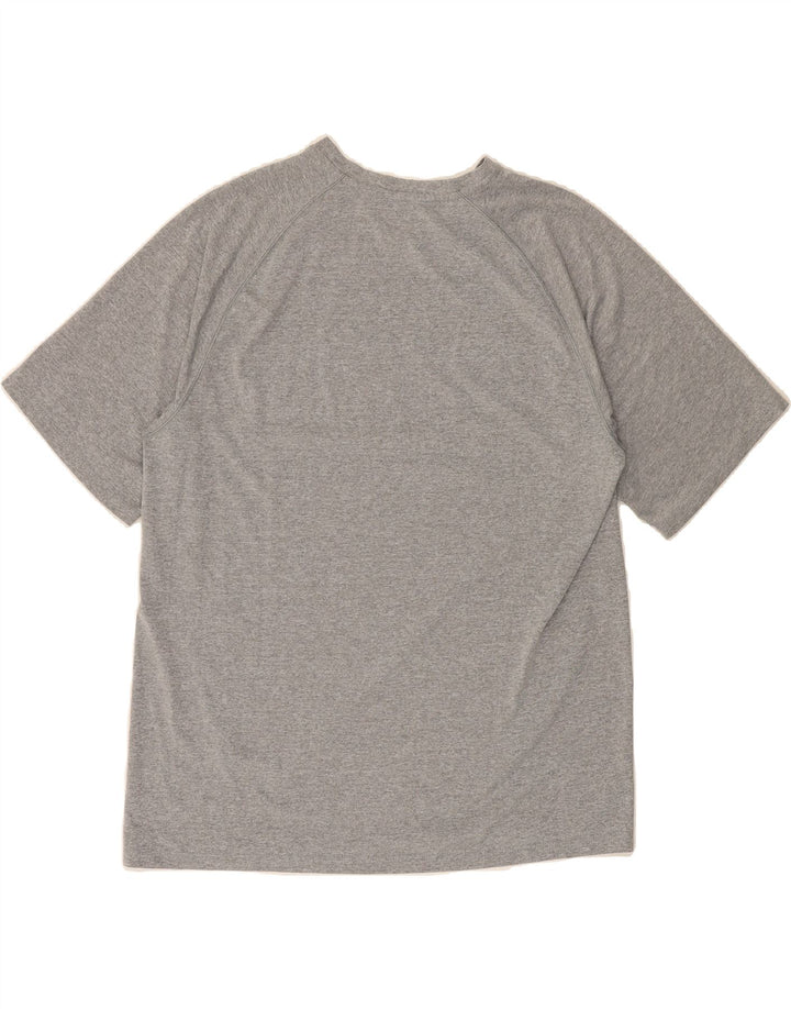 ADIDAS Mens Climalite Graphic T-Shirt Top Medium Grey Polyester Vintage Adidas and Second-Hand Adidas from Messina Hembry 