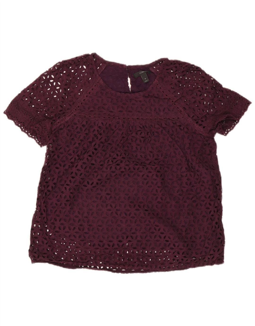 Damska bluzka J. CREW US 8, średni fiolet, bawełna w kwiaty