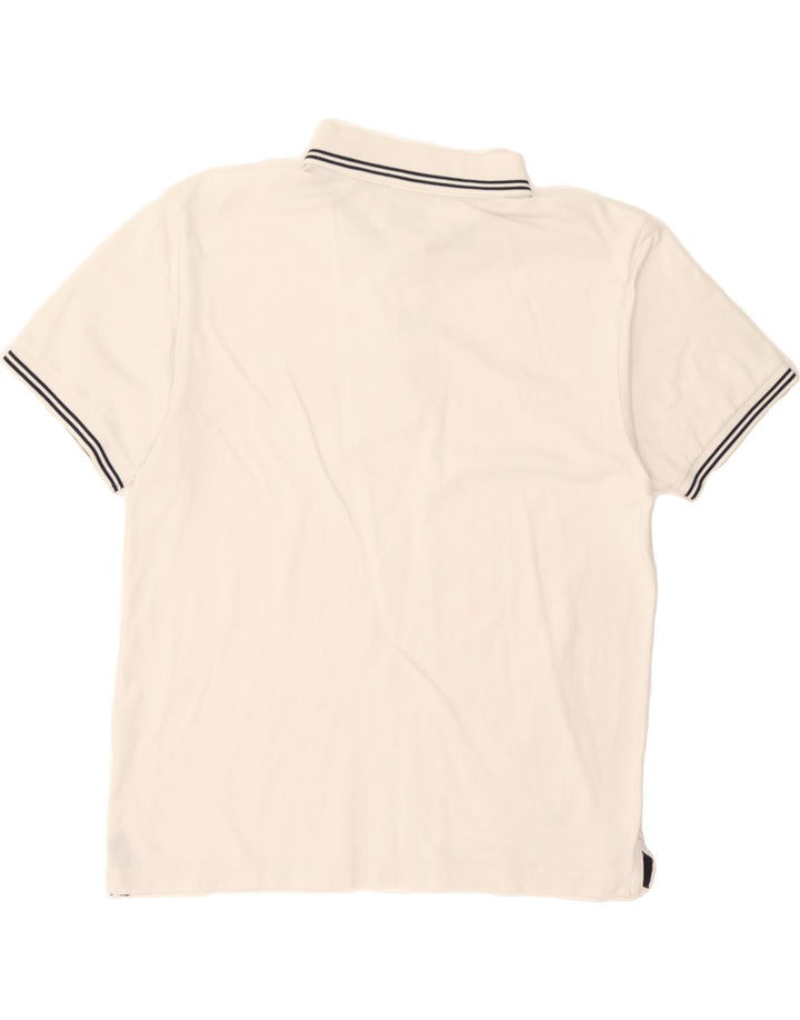 CHAMPION Mens Polo Shirt Medium White Vintage Champion and Second-Hand Champion from Messina Hembry 