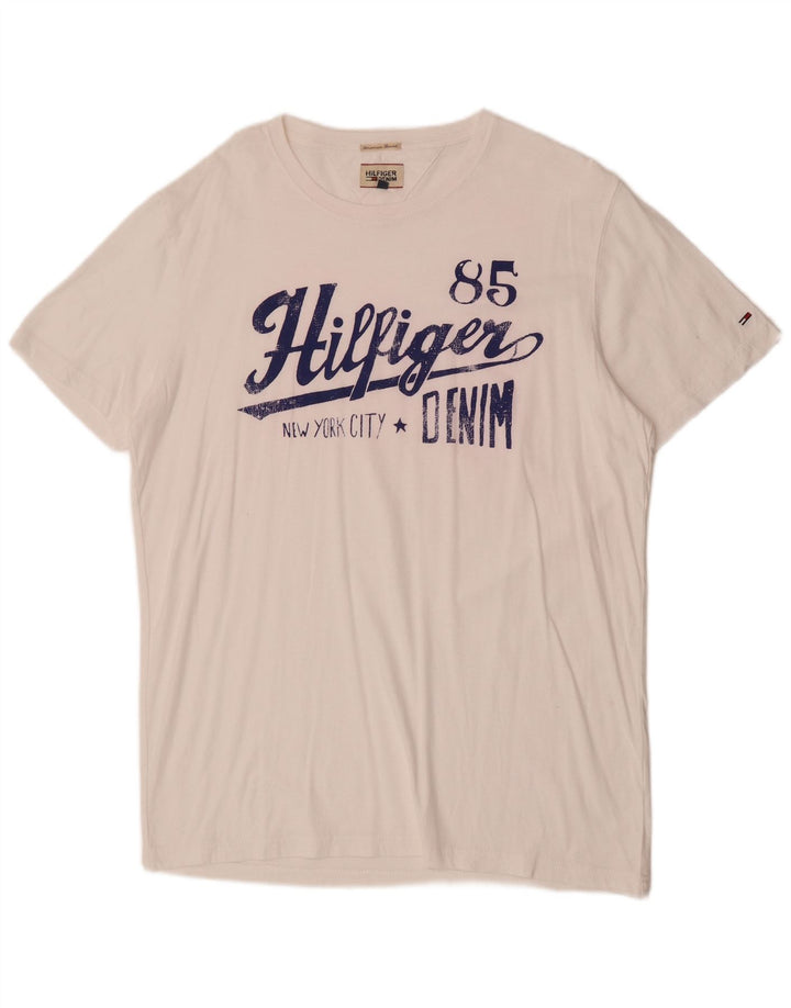 Męska koszulka z grafiką Tommy Hilfiger Top 2XL w kolorze białym