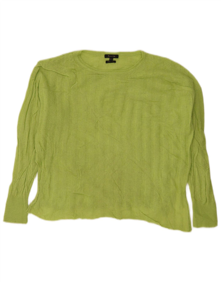 Damski krótki top Massimo Dutti z długim rękawem, UK 16, duży, zielony