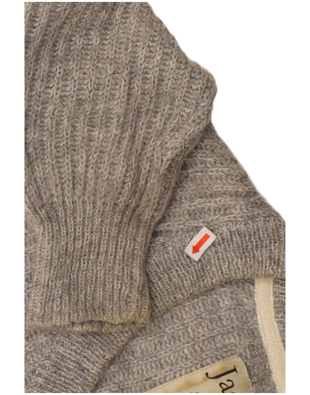 Sweter damski Jack Wills z dekoltem w kształcie litery V, UK 8, mały, szary poliester