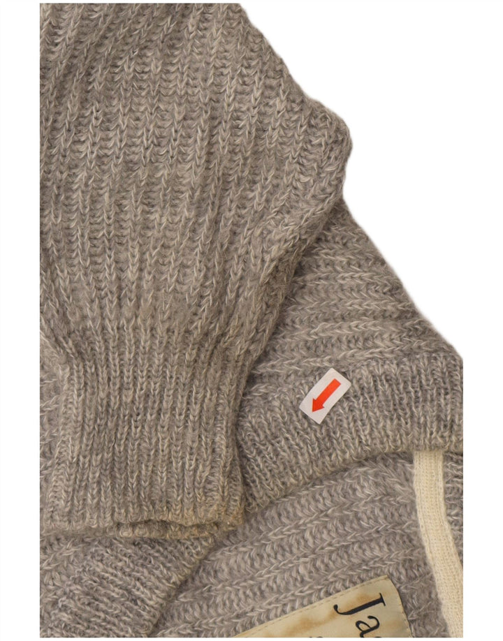 Sweter damski Jack Wills z dekoltem w kształcie litery V, UK 8, mały, szary poliester