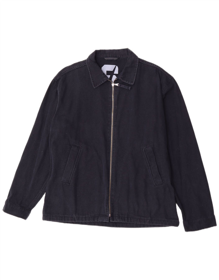Męska kurtka bomber Sasch UK 42 XL, granatowa, bawełniana