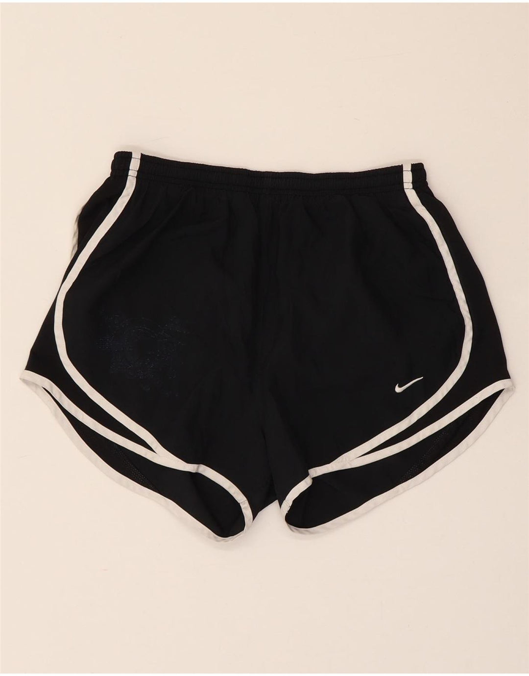 Damskie spodenki sportowe Nike Dri Fit UK 10, małe, czarne, poliestrowe