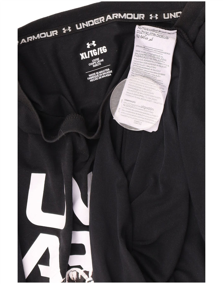Męska koszulka z grafiką Under Armour XL, czarna, bawełniana