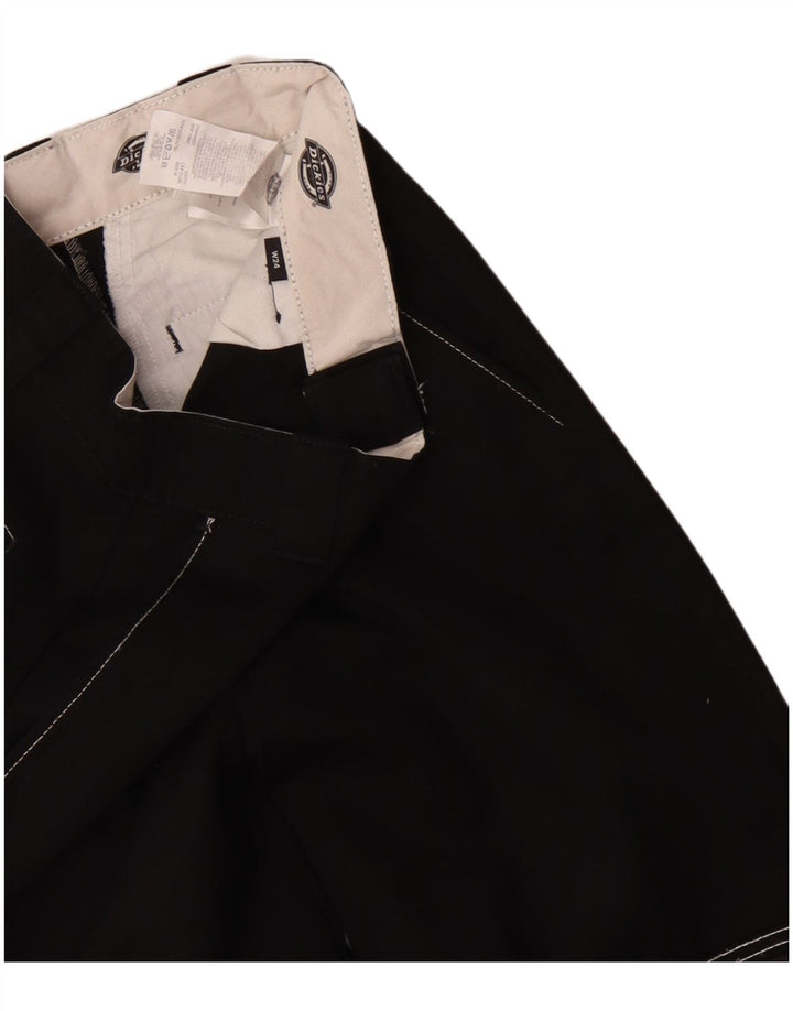 Męskie proste spodnie cargo Dickies W24, czarny poliester