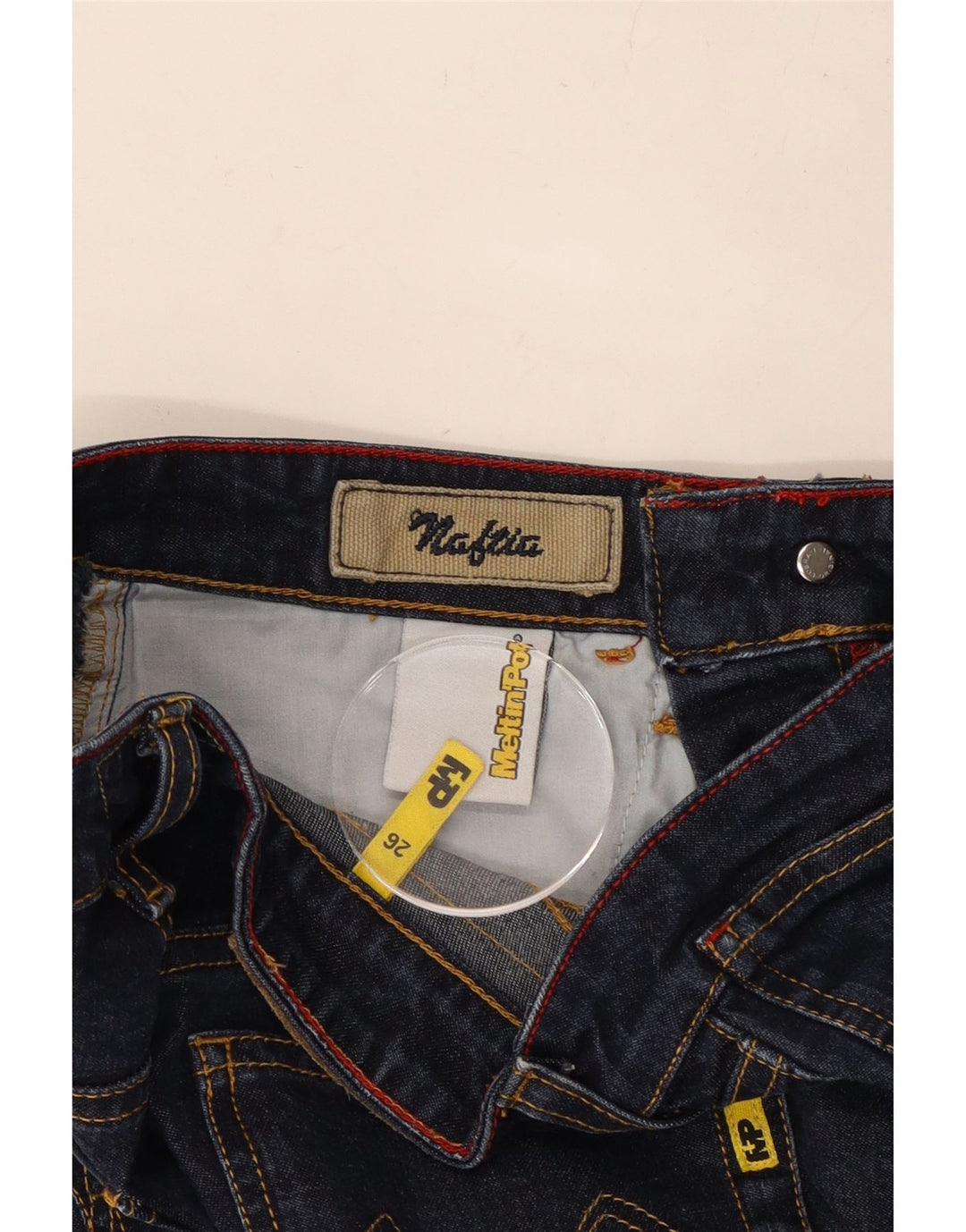 Damskie jeansy Bootcut MELTIN' POT W26 L29 Granatowe, bawełniane