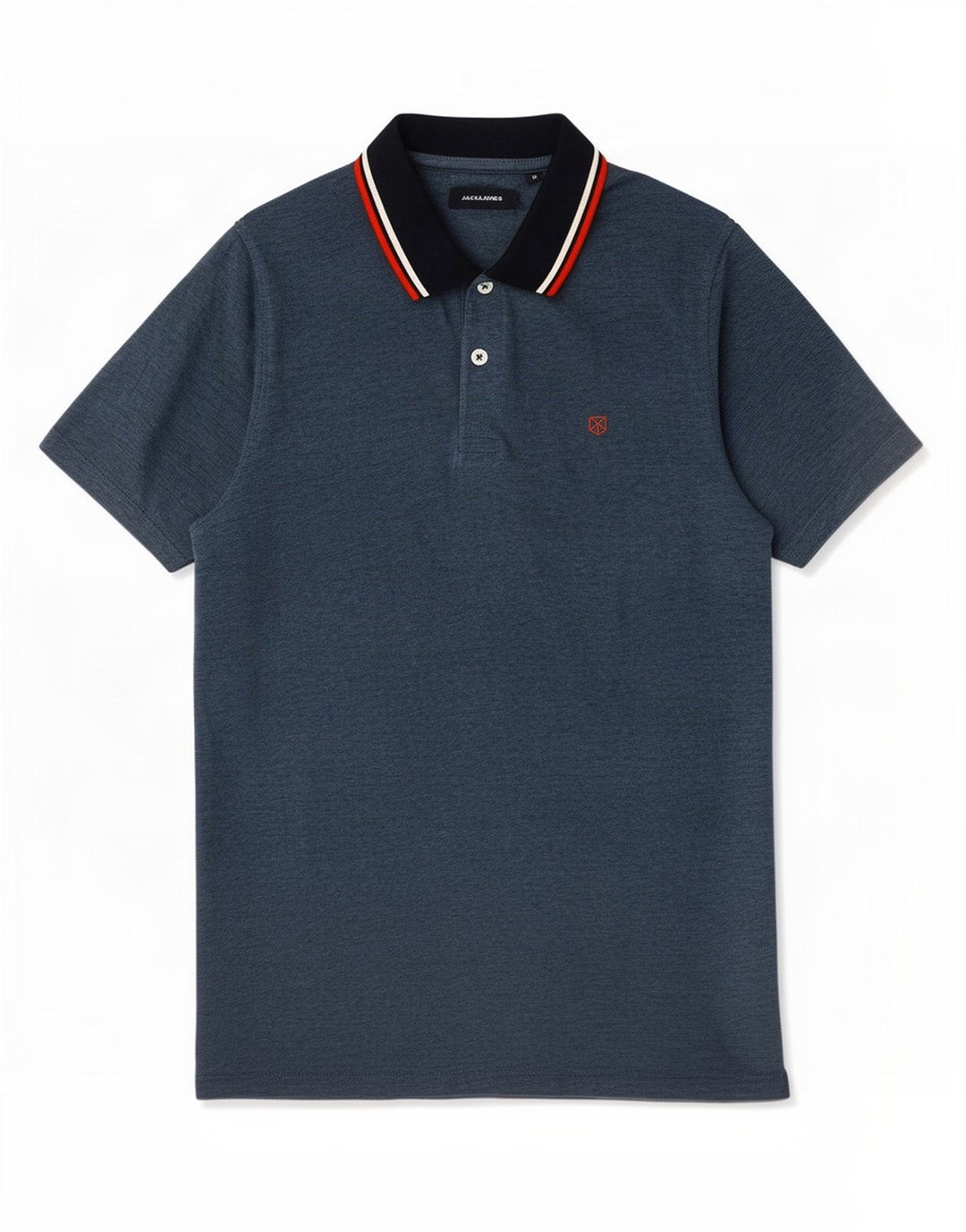 Męska koszulka polo Jack & Jones, średnia niebieska, bawełniana
