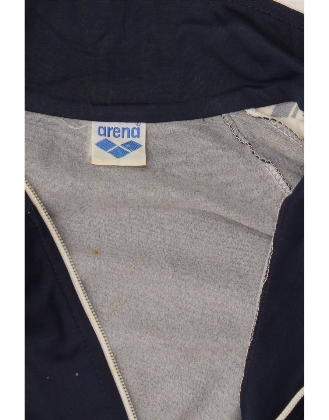 ARENA Mens Graphic Tracksuit Top Jacket Large Navy Blue Colourblock